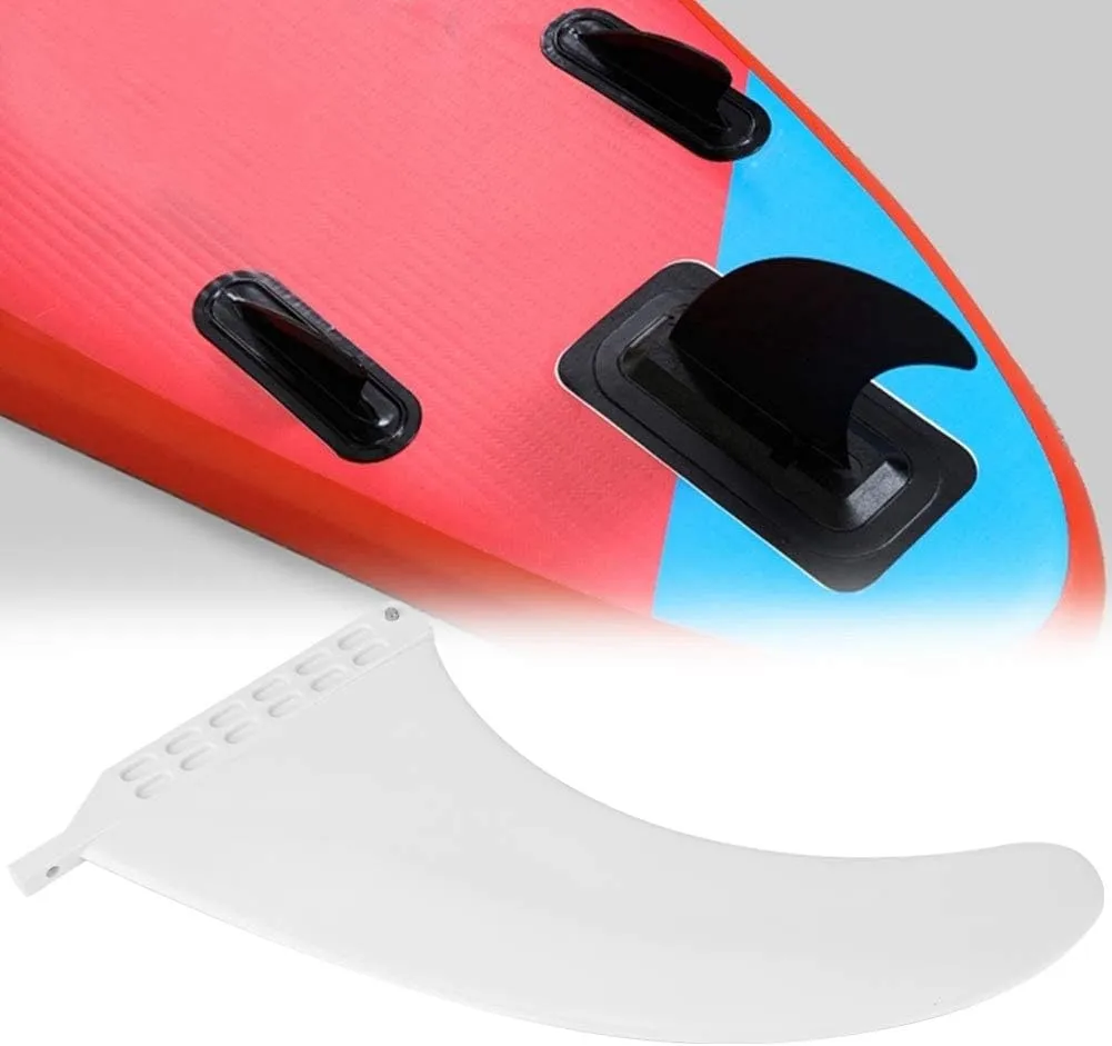 9inch Surfboard Fin Portable Nylon Fibre Longboard Fin Surfing Accessory Replacement White