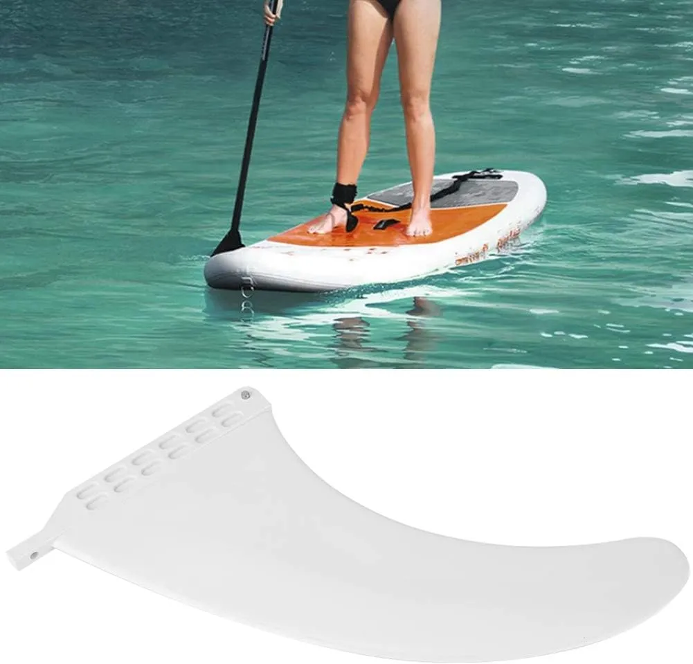 9inch Surfboard Fin Portable Nylon Fibre Longboard Fin Surfing Accessory Replacement White