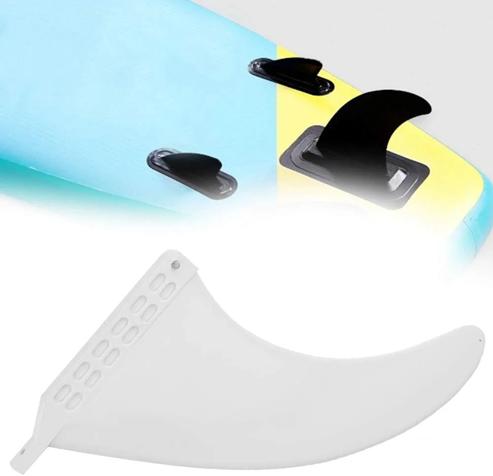9inch Surfboard Fin Portable Nylon Fibre Longboard Fin Surfing Accessory Replacement White