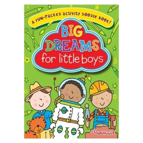 A4 Dream Big Activity Doodle Book - 32 Pages Creative Doodling Engaging Activities High Quality