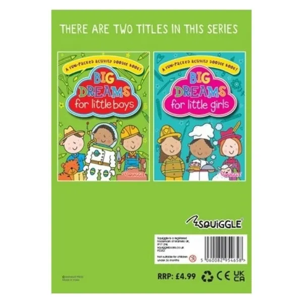 A4 Dream Big Activity Doodle Book - 32 Pages Creative Doodling Engaging Activities High Quality