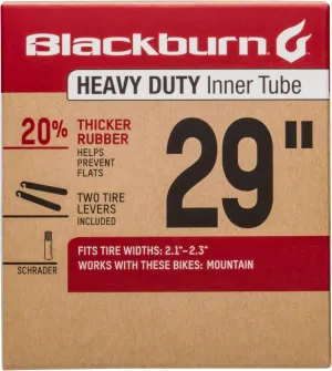 Blackburn 29" x 1.9-2.3" Schrader Heavy Duty Bicycle Inner Tube with tire levers