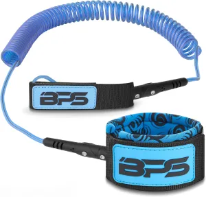 BPS Storm Premium 7.2mm Coil SUP Leash Paddleboard Ankle Leash Quick Release Tab, with Waterproof Waist Bag Longboard Surfboard Stand-up Paddleboard Accessories