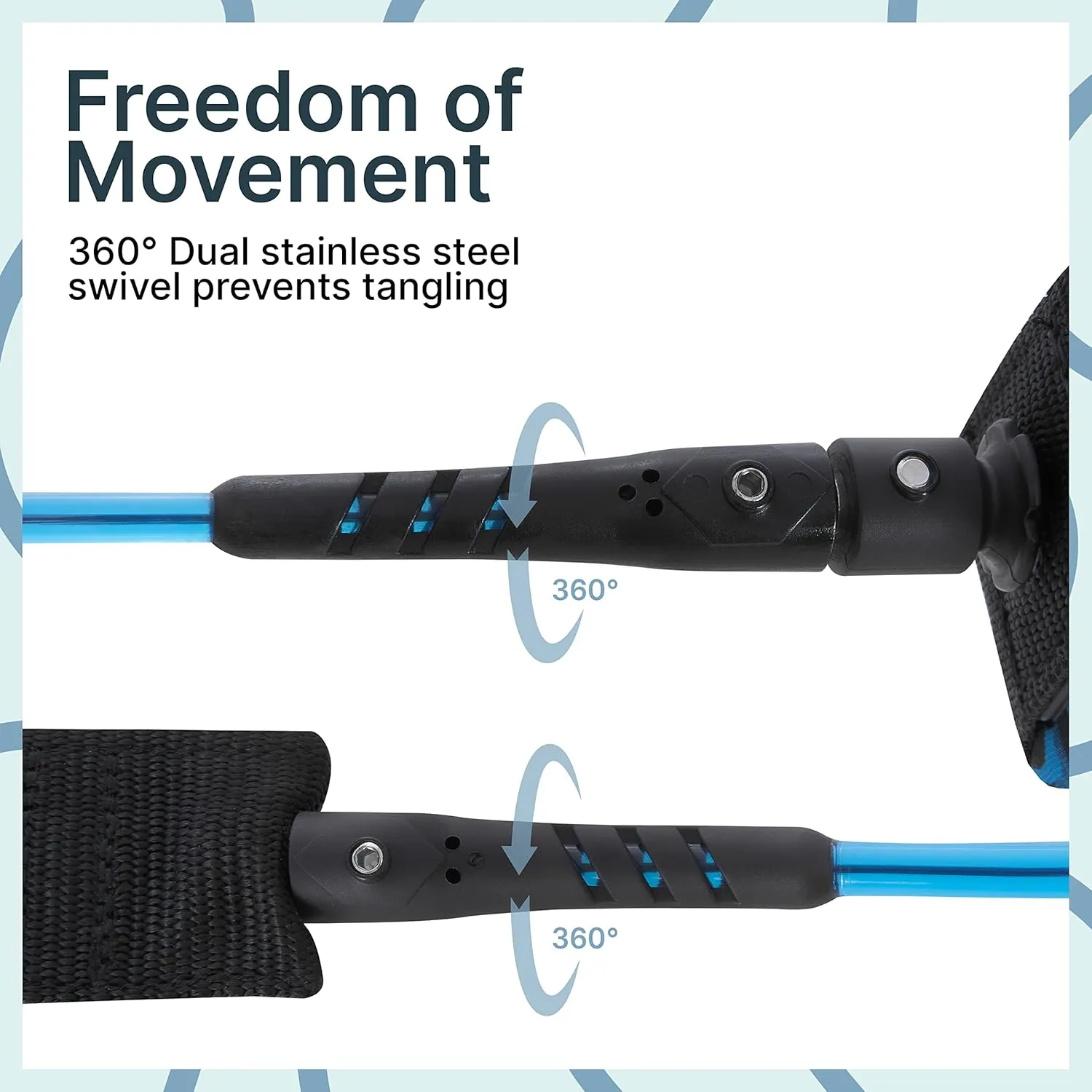 BPS Storm Premium 7.2mm Coil SUP Leash Paddleboard Ankle Leash Quick Release Tab, with Waterproof Waist Bag Longboard Surfboard Stand-up Paddleboard Accessories