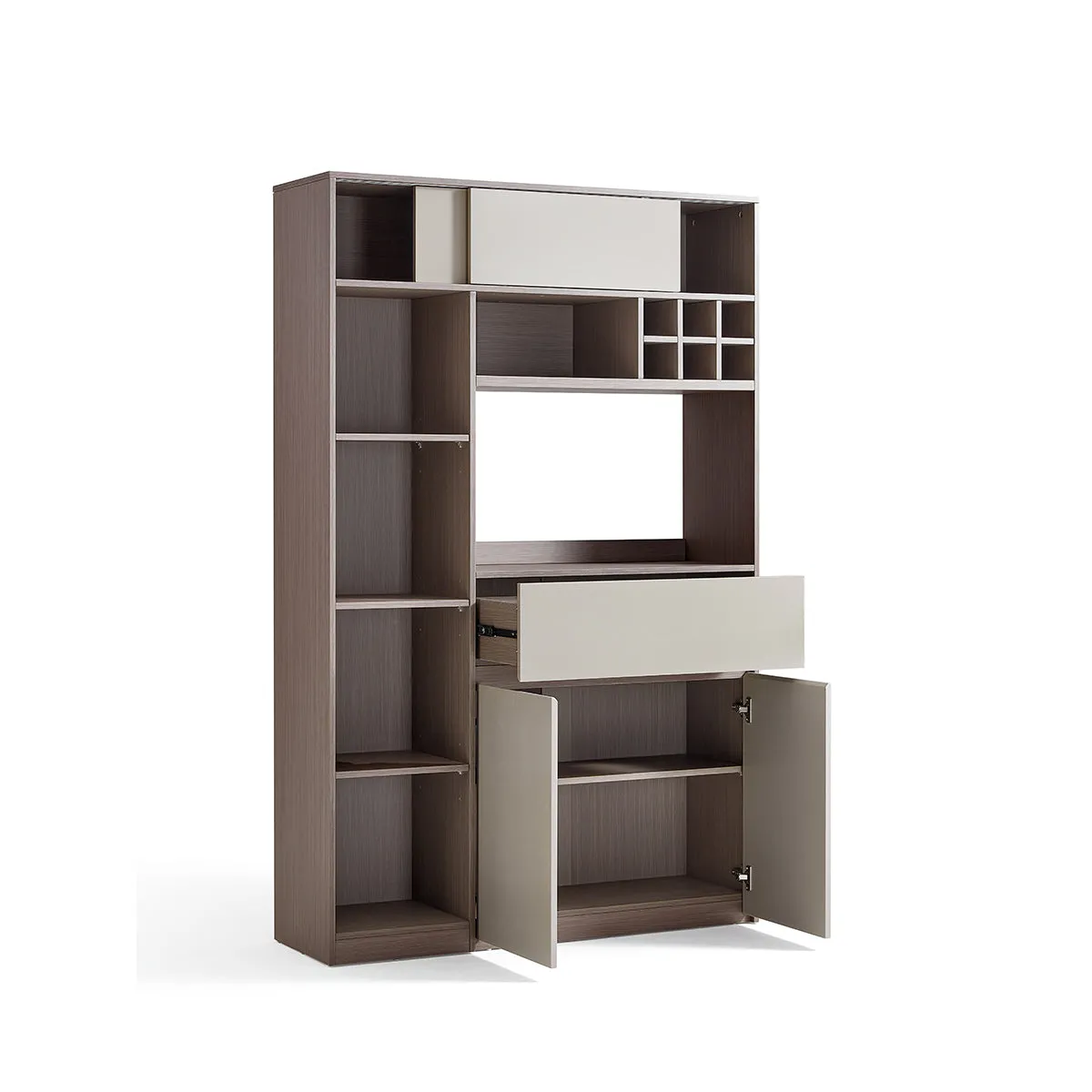 Cappuccino Taupe Dining Cabinet Pantry