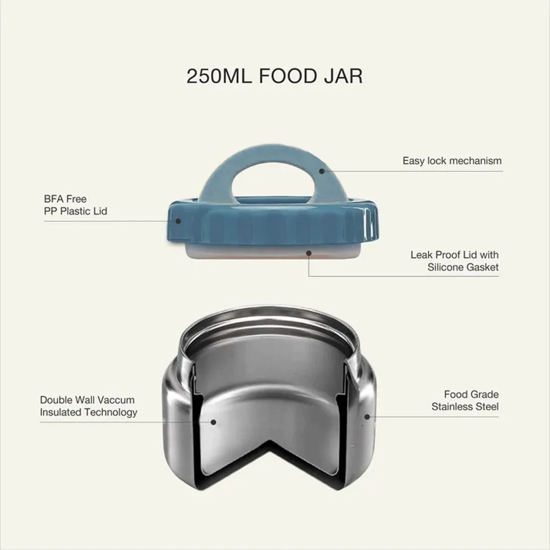 Citron Stainless Steel Insulated Food Jar - Dusty Blue