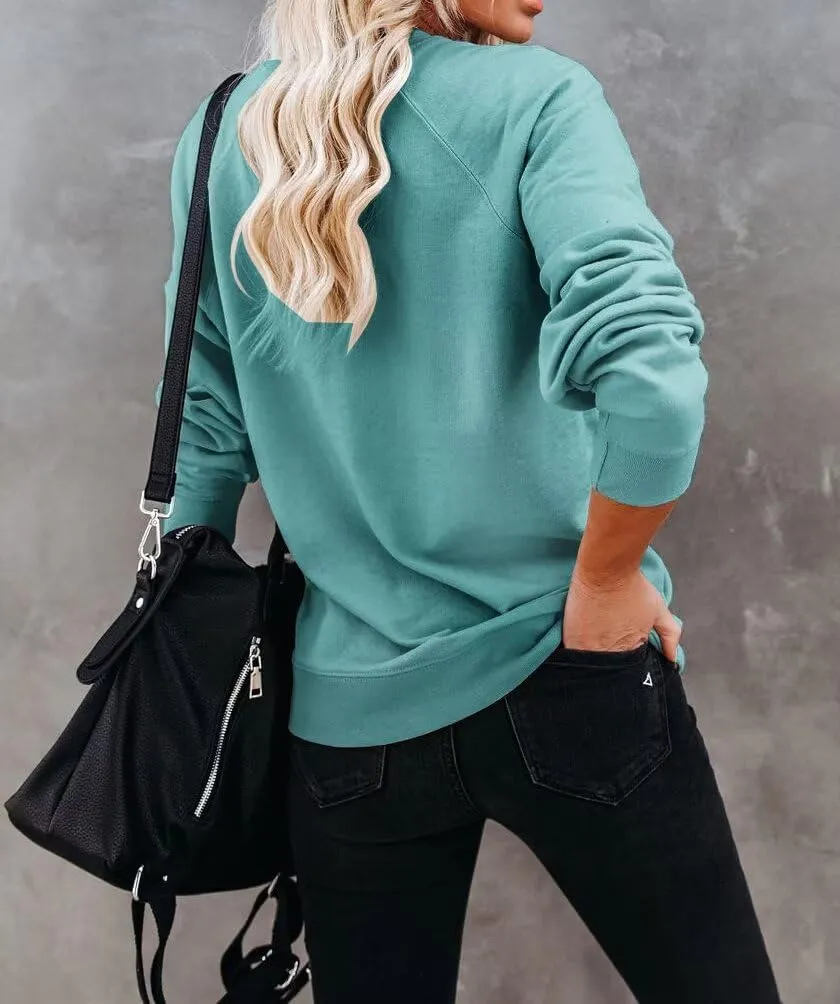 Dressmine Womens Casual Long Sleeve Mama Sweatshirts Knit Loose Graphic Crewneck Pullover Mom Shirt Tops