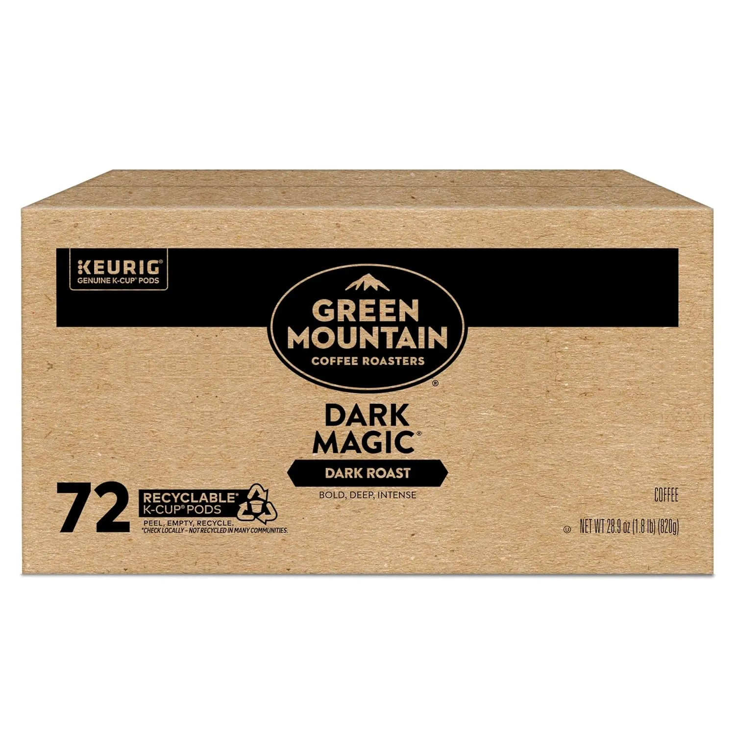 Green Mountain Coffee Roasters Dark Magic Keurig Single-Serve K-Cup Pods, Dark Roast Coffee, 72 Count
