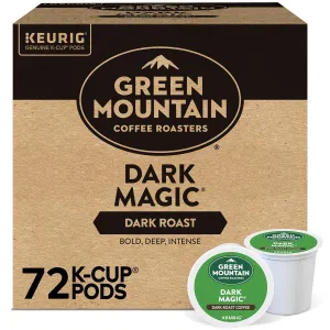 Green Mountain Coffee Roasters Dark Magic Keurig Single-Serve K-Cup Pods, Dark Roast Coffee, 72 Count