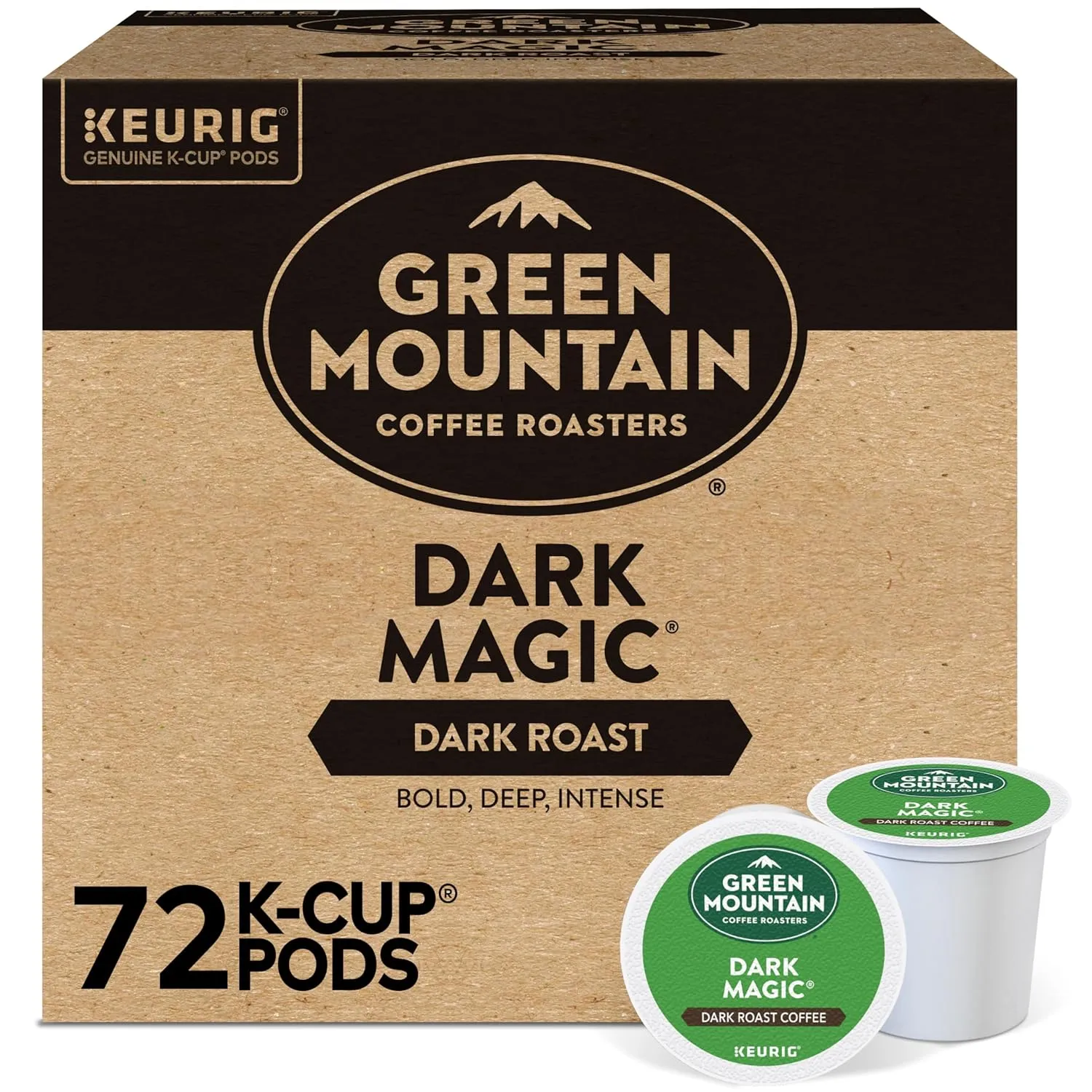 Green Mountain Coffee Roasters Dark Magic Keurig Single-Serve K-Cup Pods, Dark Roast Coffee, 72 Count