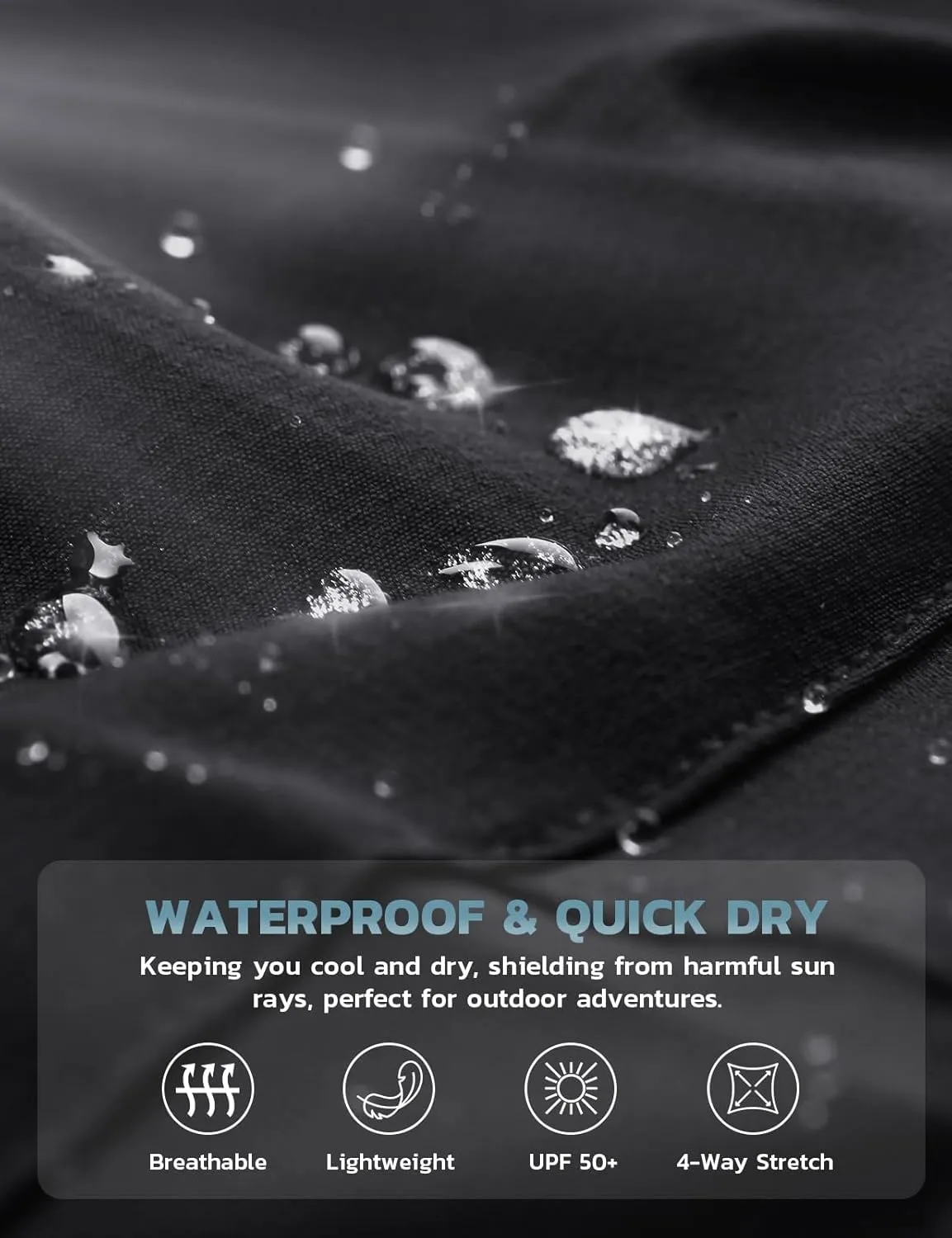 Hiauspor Mens Hiking Cargo Shorts Lightweight Water-Resistant Quick Dry Stretch for Casual Golf Fishing Tactical Bike Outdoor