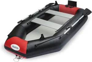 Inflatable Boat, 3-Person Inflatable Kayak Canoe, Sea Kayaking, Portable Rubber Raft for Fishing
