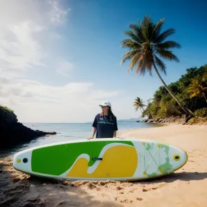 Inflatable Stand Up Paddle Board Complete Includes Accessories for Fun and Fitness on WaterDurable Inflatable Paddle Board and Kayak Accessories Made with Anti-Abrasion PVC Material