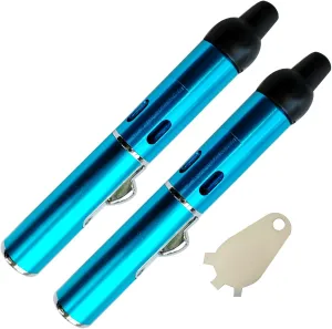 Refillable Portable Lighter, Jet Flame Torch Lighter Fame Kitchen Cooking,Sky Blue2PCS