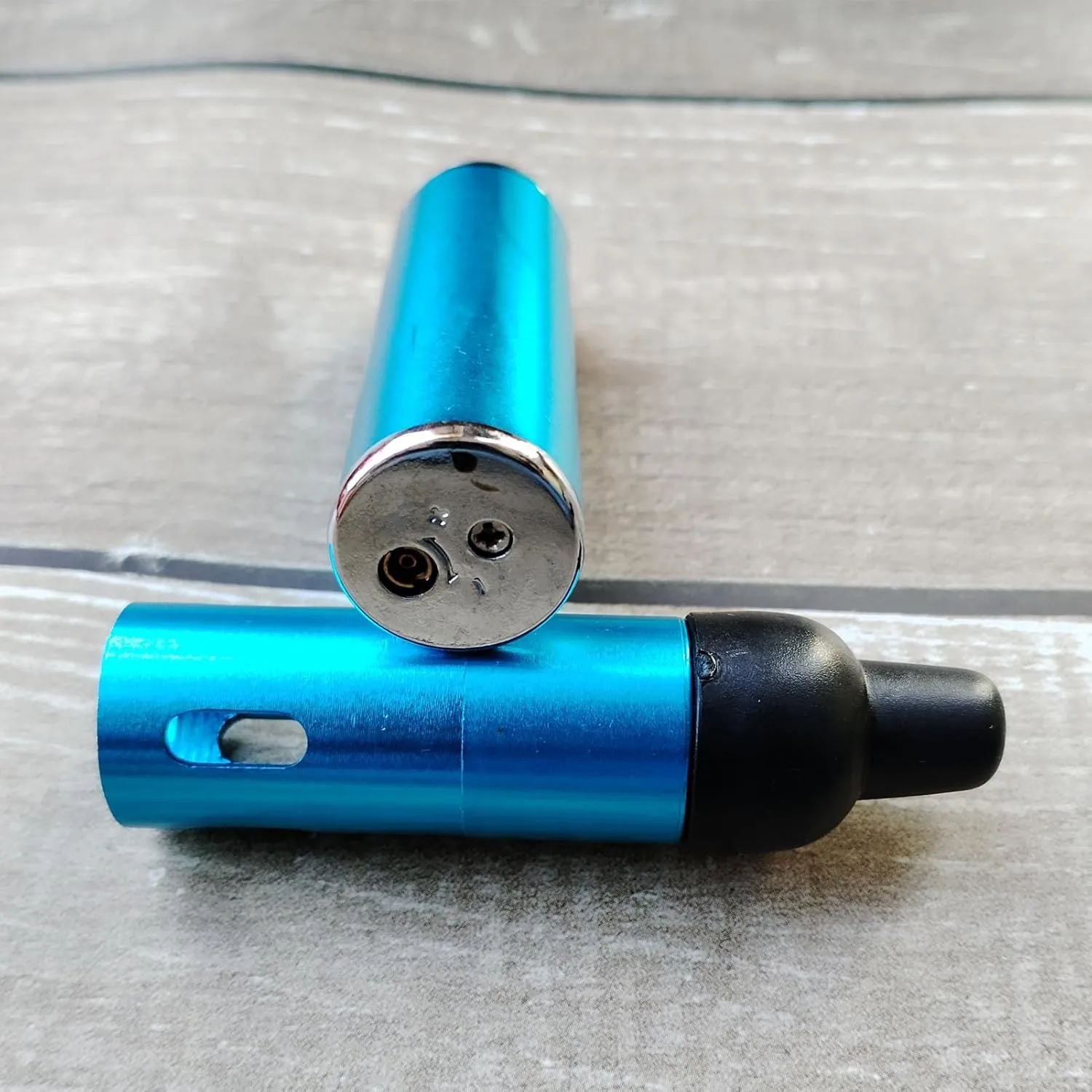 Refillable Portable Lighter, Jet Flame Torch Lighter Fame Kitchen Cooking,Sky Blue2PCS