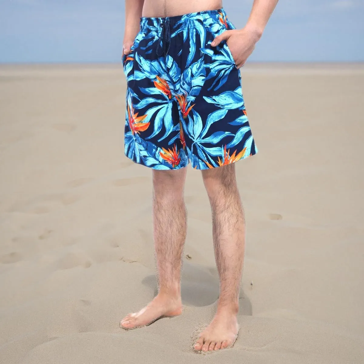 Rokka&Rolla Men's Swim Trunks Quick Dry Board Shorts Bathing Suit with Mesh Lining