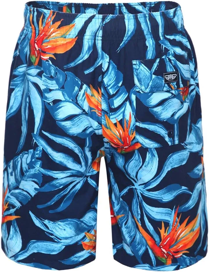 Rokka&Rolla Men's Swim Trunks Quick Dry Board Shorts Bathing Suit with Mesh Lining