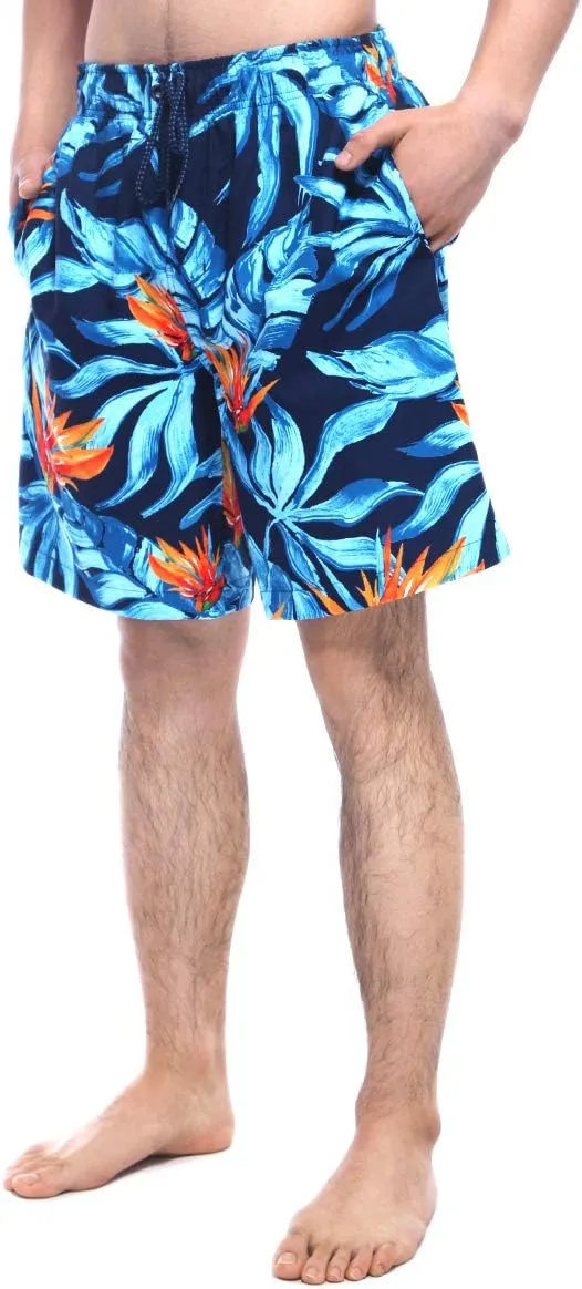 Rokka&Rolla Men's Swim Trunks Quick Dry Board Shorts Bathing Suit with Mesh Lining