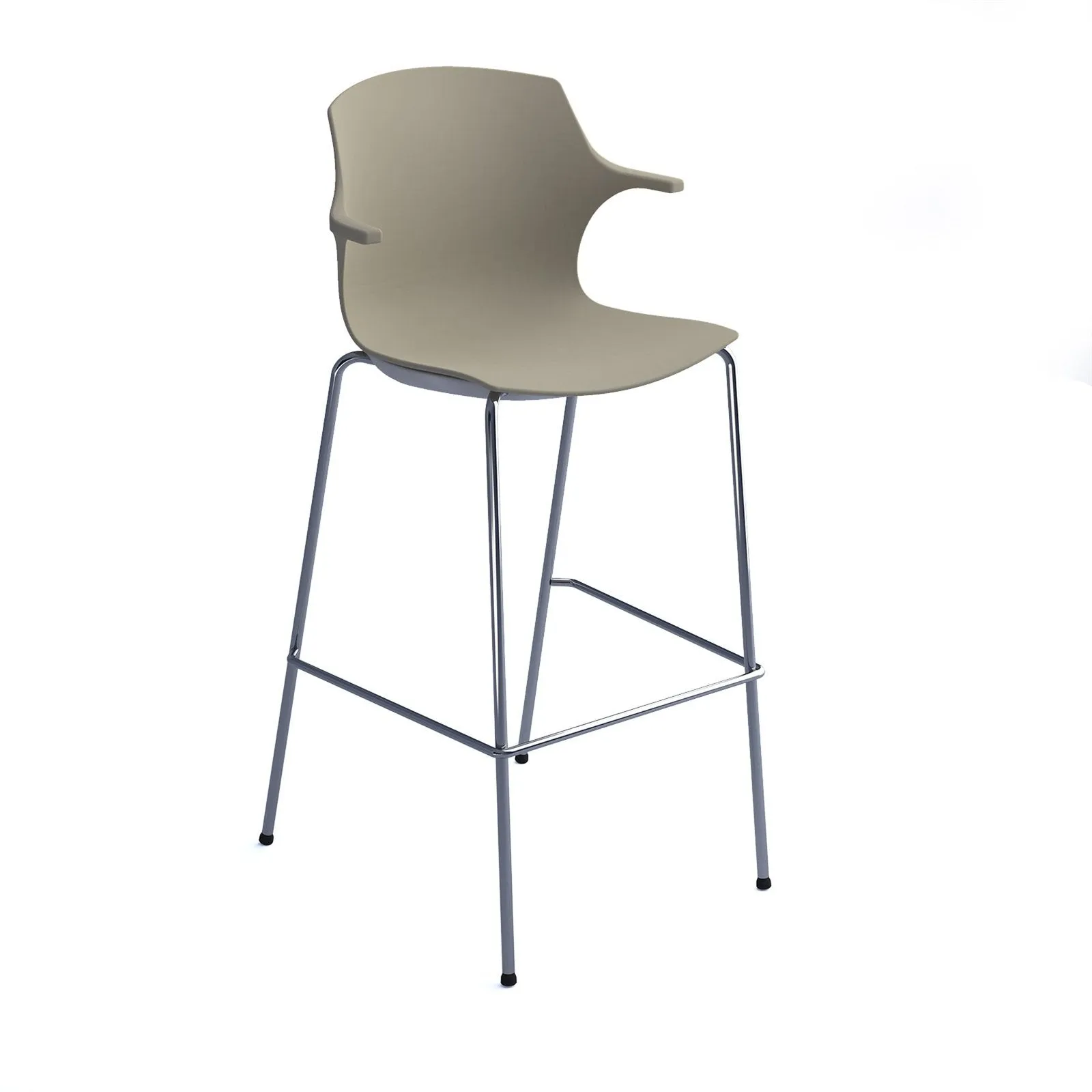 Roscoe high stool with plastic shell