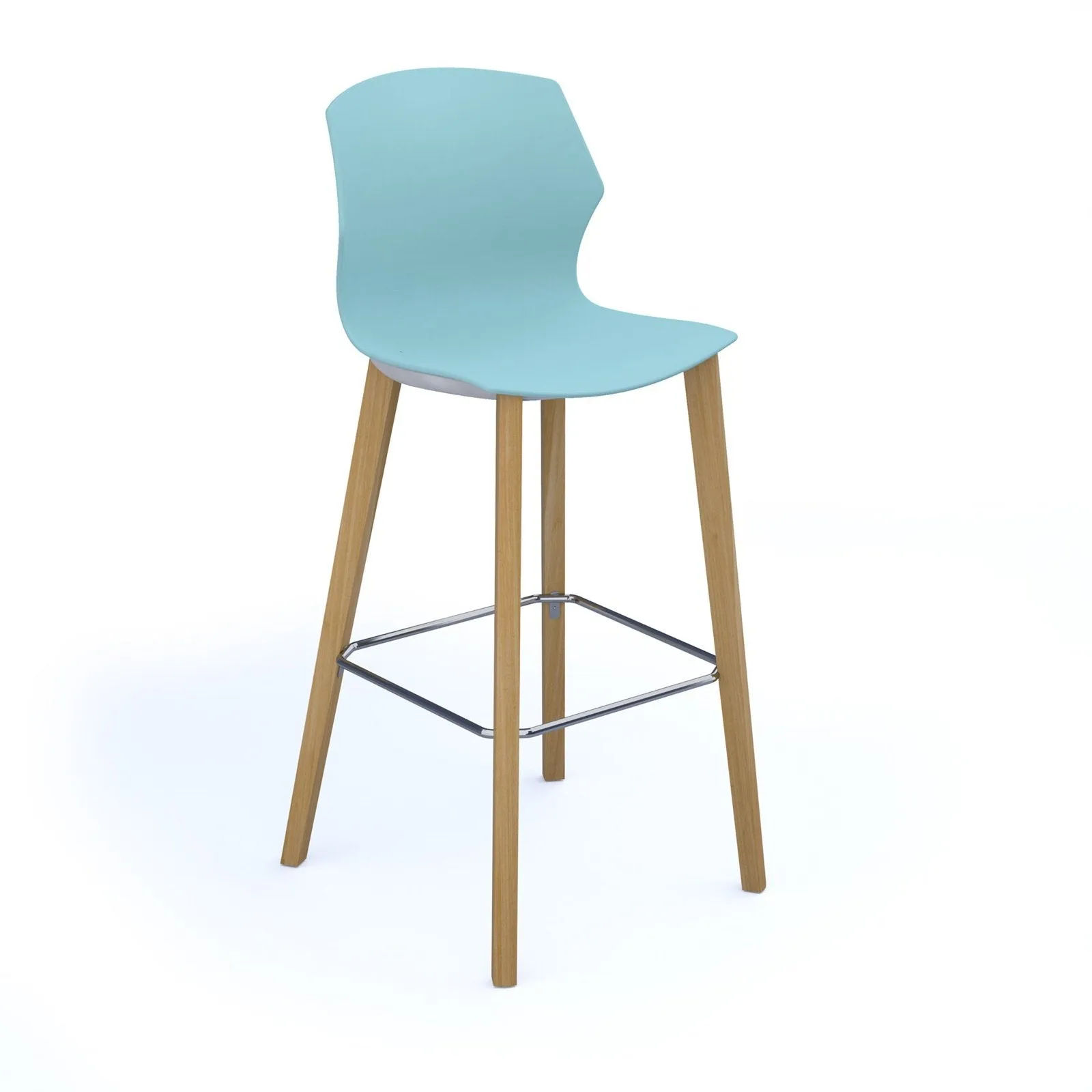 Roscoe high stool with plastic shell