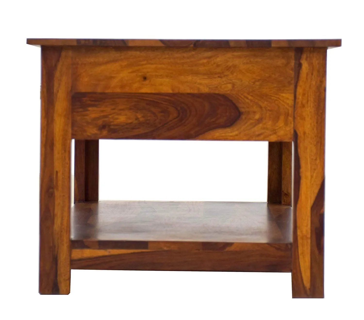SHRI RAM ENTERPRISES Sheesham Wood DENSON Center Coffee Table with 2 Drawer Shelf Storage Wooden Multiutility Teapoy Sofa Table for Living Room Home Office
