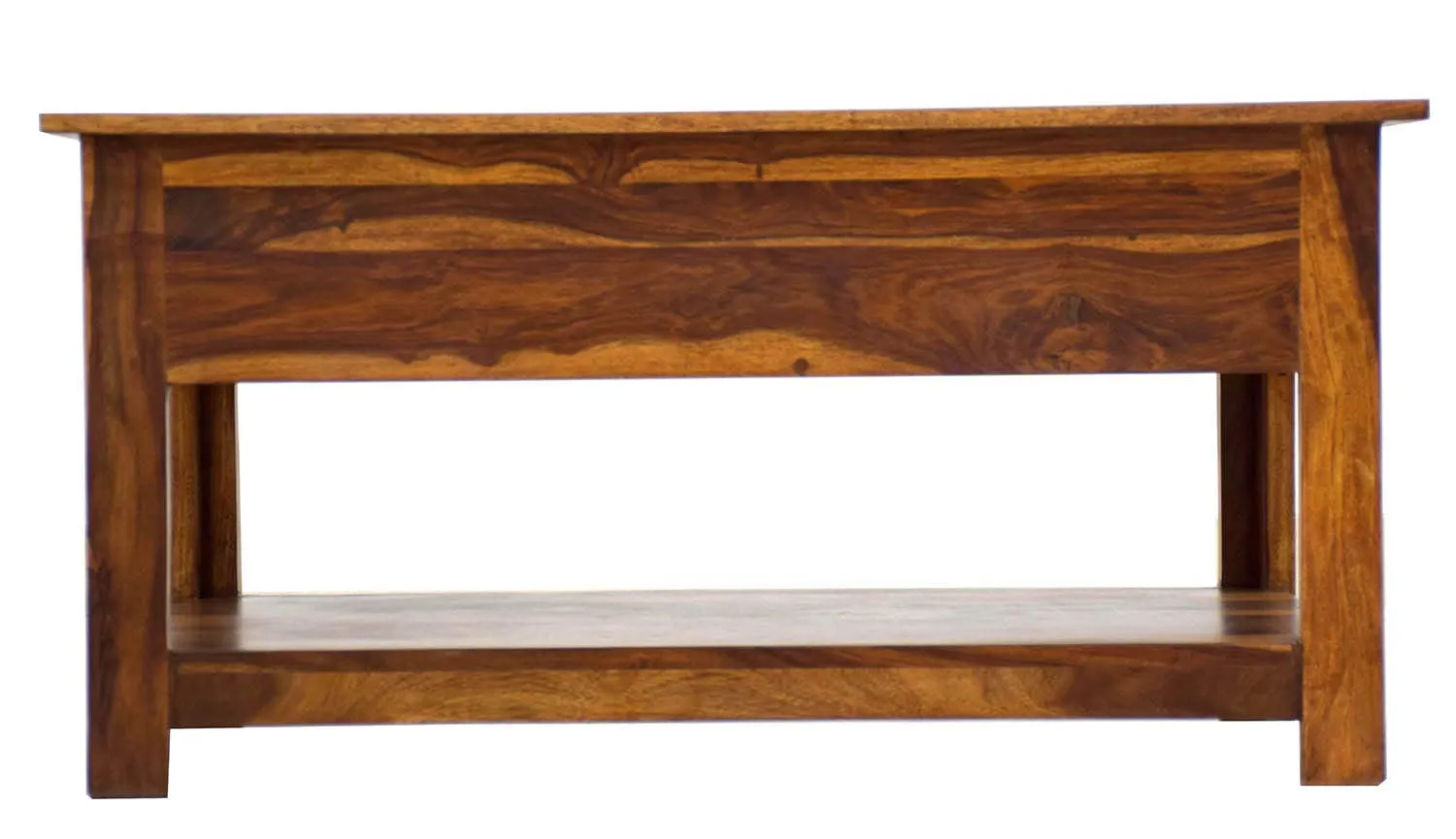 SHRI RAM ENTERPRISES Sheesham Wood DENSON Center Coffee Table with 2 Drawer Shelf Storage Wooden Multiutility Teapoy Sofa Table for Living Room Home Office