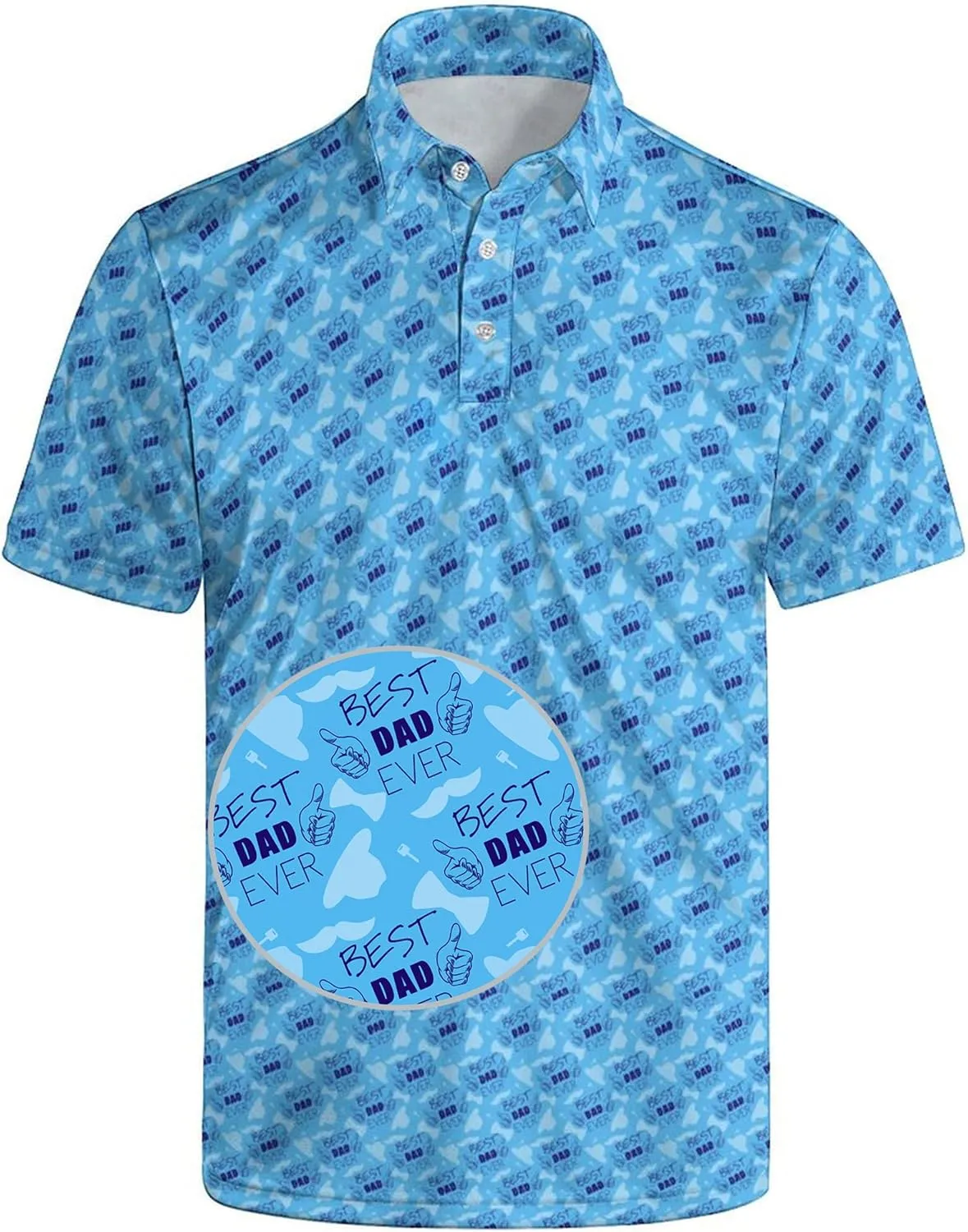 SKYNORA Golf Shirts for Men, Polo Shirts Short Sleeve Moisture Wicking Quick Dry Performance Print Golf Polo Shirts for Men