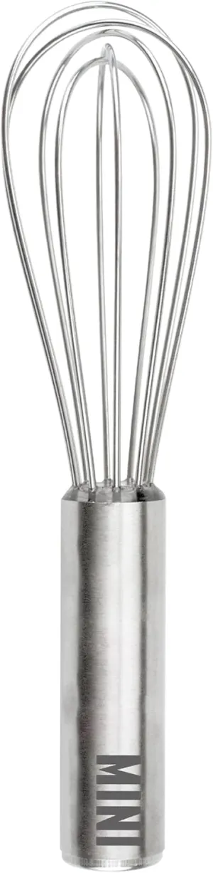 Stainless Steel Mini Whisk, 6" - Kitchen Mini Whisks for Cooking, Blending, Mixing, Stirring, Whipping & Beating - Whisking Tool as Mixer, Frother & Stirrer - Dishwasher Safe Whisker