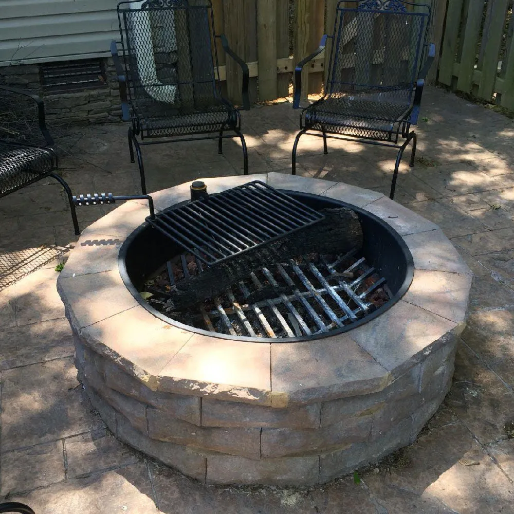 Steel Camp Fire Ring & Outdoor Cooking Grate