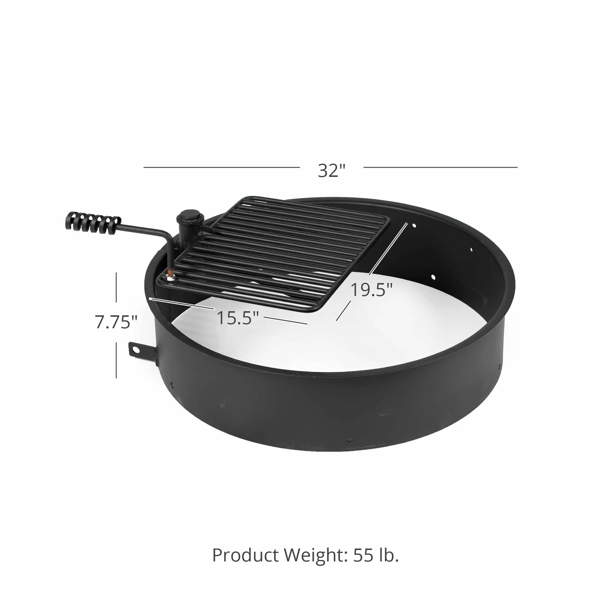 Steel Camp Fire Ring & Outdoor Cooking Grate