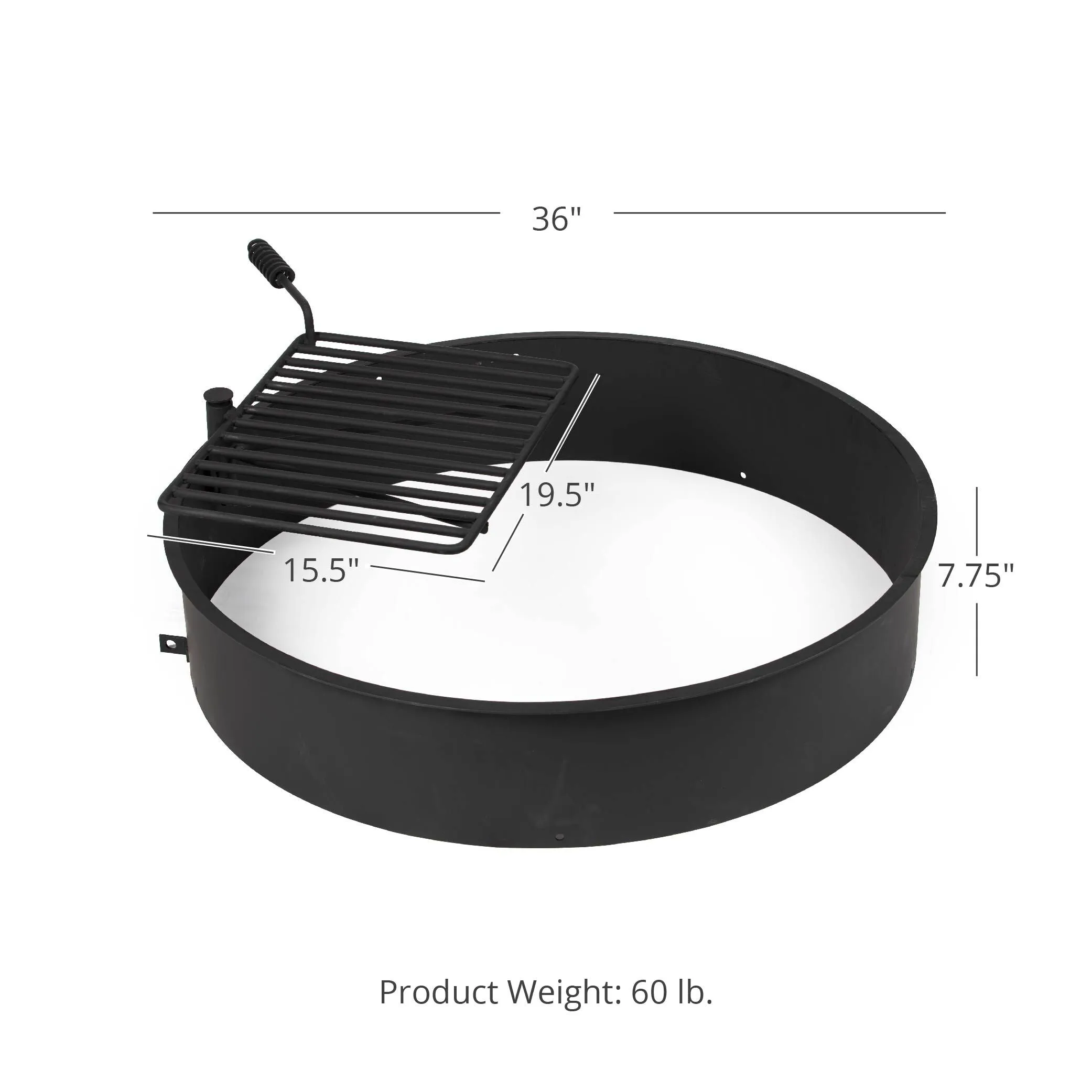 Steel Camp Fire Ring & Outdoor Cooking Grate