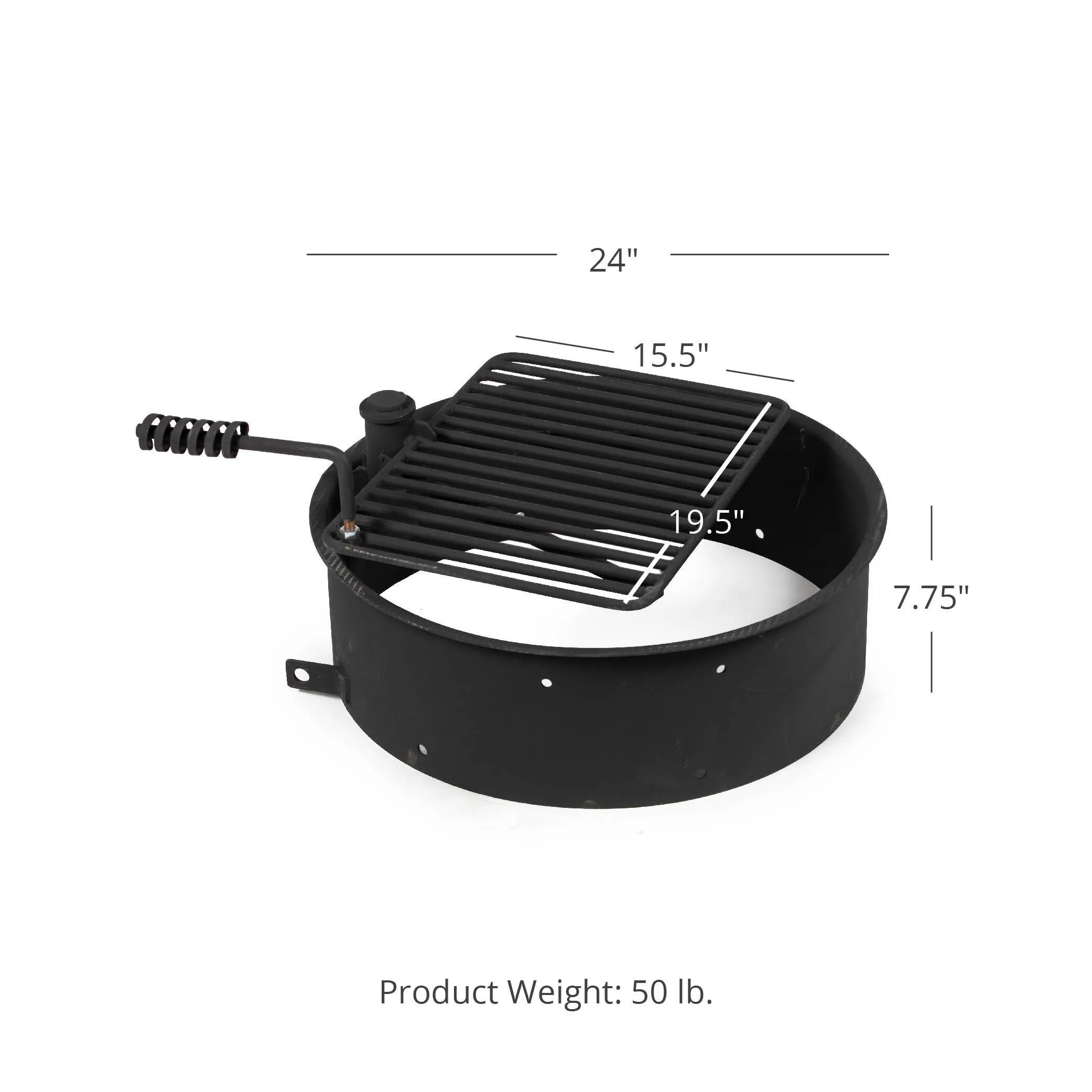 Steel Camp Fire Ring & Outdoor Cooking Grate
