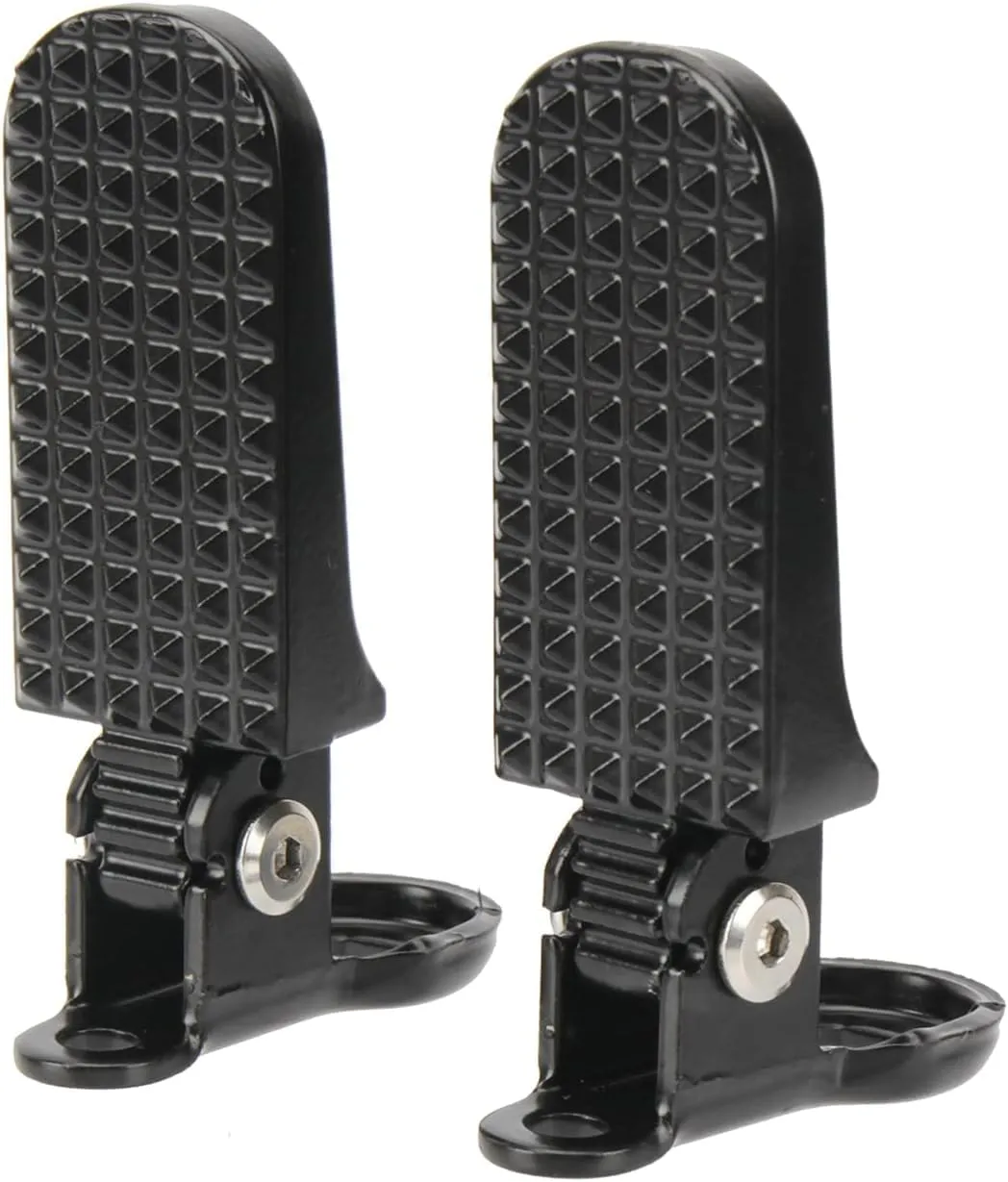 Taicle 1 Pair Foldable Bike Rear Pedals, Quick Release Aluminum Alloy Foot Pegs, Non-Slip Footrests for Mountain, City, E-Bikes & Folding Bicycles