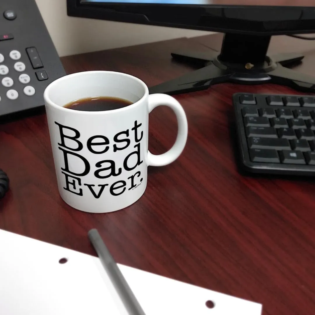 ThisWear Father's Day Mug Best Dad Ever Birthday Gift New Dad Gift 11oz Ceramic Coffee Mug White