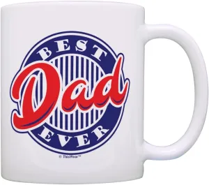 ThisWear Fathers Day Mug Best Dad Ever Cup Best Dad Mug 11oz Ceramic Coffee Mug with Handle Circle
