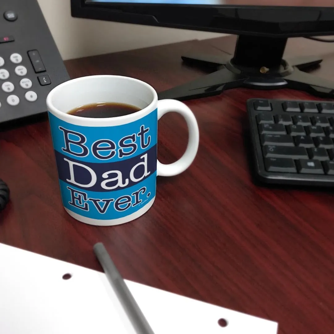 ThisWear Fathers Day Mug for Dad Best Dad Ever Dad Mug 11oz Ceramic Coffee Mug with Handle Blue