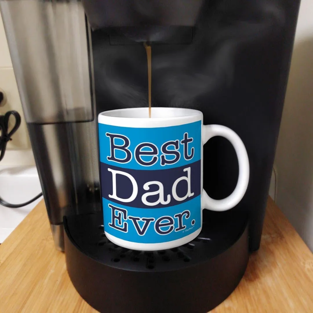ThisWear Fathers Day Mug for Dad Best Dad Ever Dad Mug 11oz Ceramic Coffee Mug with Handle Blue