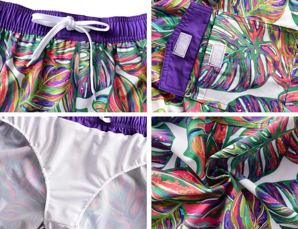 unitop Womens Bathing Boardshorts Swim Shorts Quick Dry with Lining