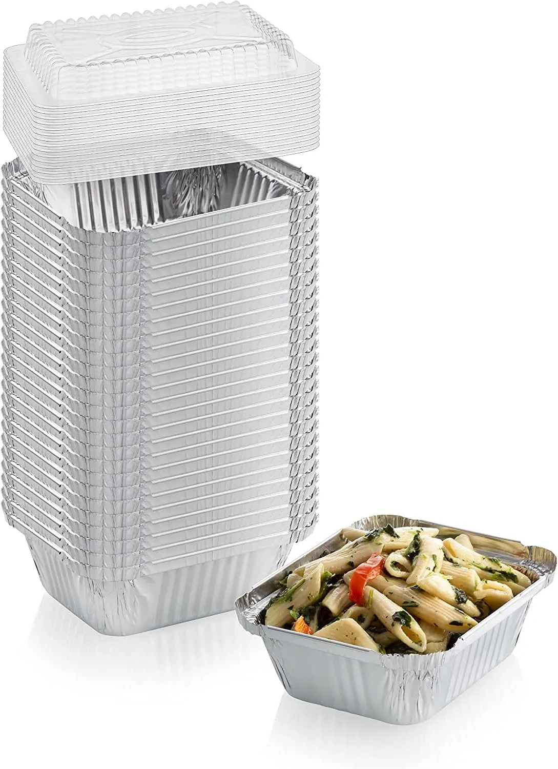 *WHOLESALE* Dome Lids For 5Lb Aluminum Oblong Pans 9.75" x 7.25" | 240 ct/case