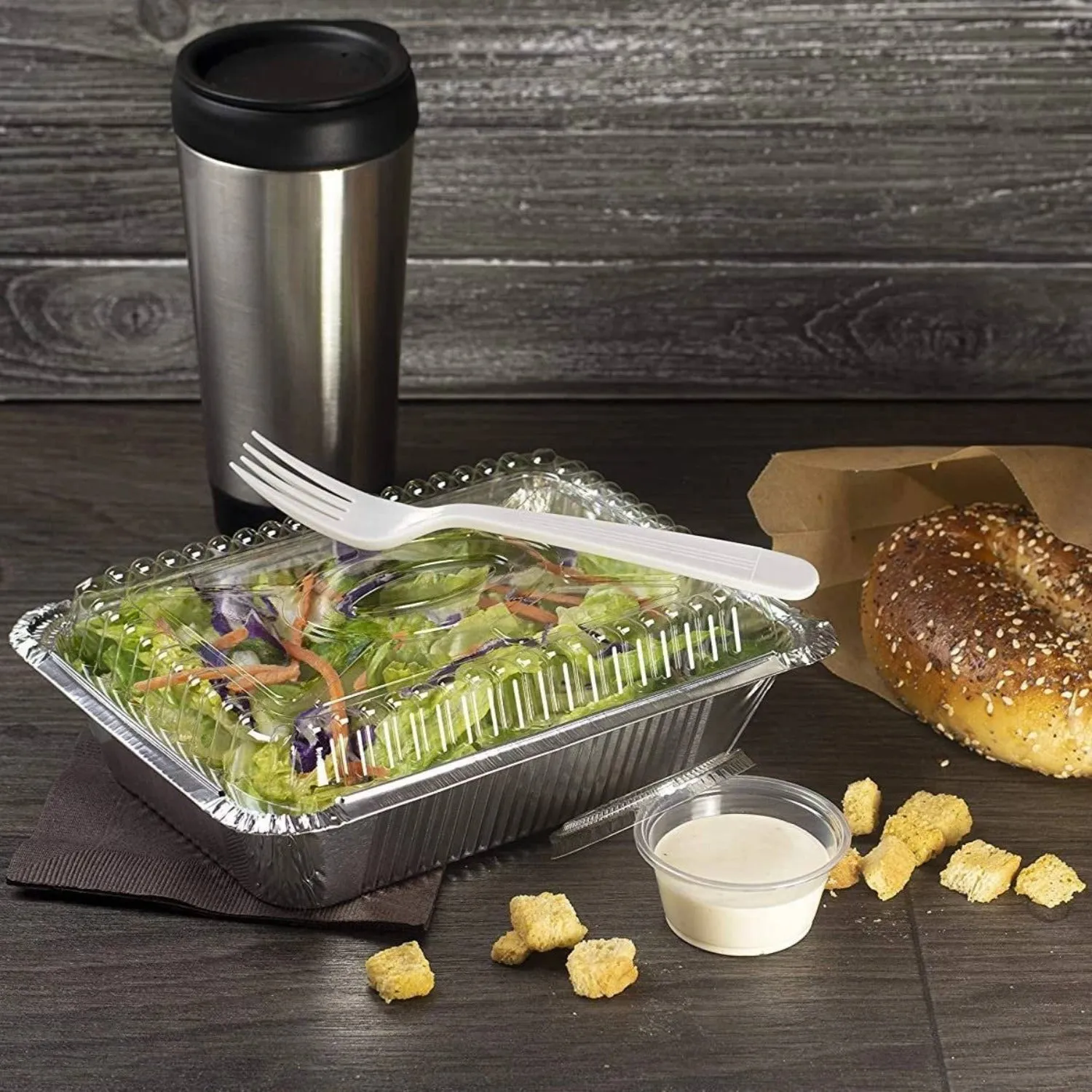 *WHOLESALE* Dome Lids For 5Lb Aluminum Oblong Pans 9.75" x 7.25" | 240 ct/case