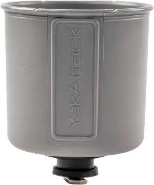 YakAttack MultiMount Cup Holder - Battleship Grey | Track Mount Drink Holder for Kayaks & Boats | Compatible with GearTrac & MightyMount | Secure & Versatile | Made in The USA